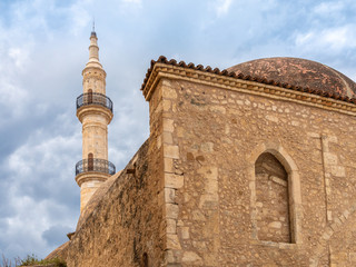 Minaret in Rethymno, Crete Island, Greece