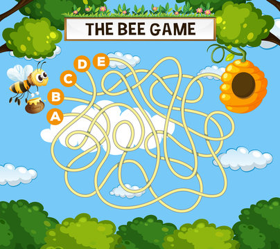 The bee maze game template