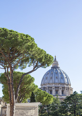 Vatican, Rome, Italy - 09/25/18: St. Peter's Cathedral in the Vatican (in Rome)