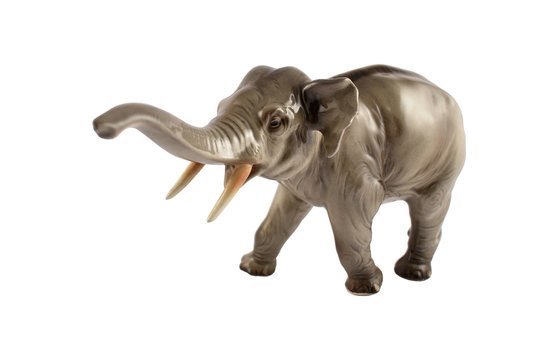 Realistic elephant statue stock images. Figurine elephant stock images. Elephant isolated on a white background