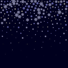 Winter card with snowflakes. Vector paper illustration.