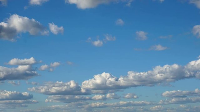 Clouds & Sky, loop-able cloudscape. Morning sky with white spindrift clouds of good weather day.