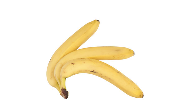 large image of bananas isolated on white background