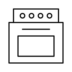 Stove Oven Kitchen Technology Devices Equipment Automation Big Data vector icon