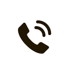 Phone icon in trendy flat style isolated on white background. Telephone symbol. Black Vector illustration
