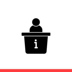 Information desk vector icon