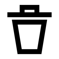 Trash Bin Garbage Erase Interface Gui Web vector icon
