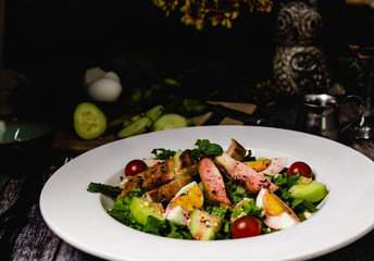 Chicken Salad with raspberry vinaigrette