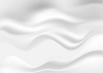 Abstract white gray smooth liquid waves background