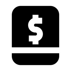 Tablet Dollar Commerce Market Shop Supermarket vector icon
