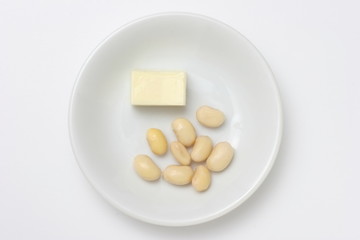 Fototapeta na wymiar 大豆とチーズ