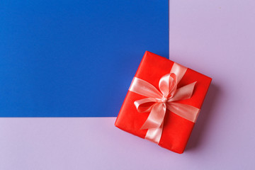 gift box on color background