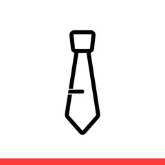 Tie vector icon, Modern flat symbol isolated on white background