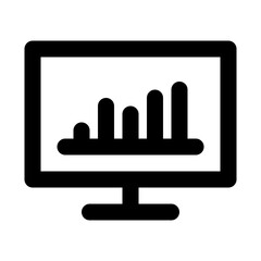 Statistisc Bar Chart Reporting Project Management Business Office Working vector icon