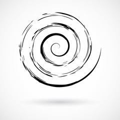 Hand painted swirl symbol