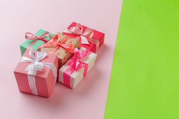 gift box on color background
