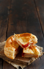 Rustico - traditional pastry from Lecce, Italy