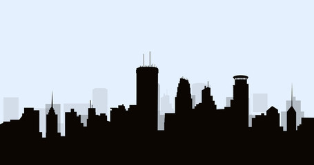 Minneapolis morning skyline