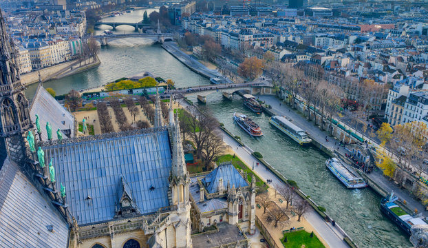 Paris, France. City view from Notre Dame © jovannig