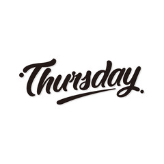 Thursday typography logo design vector