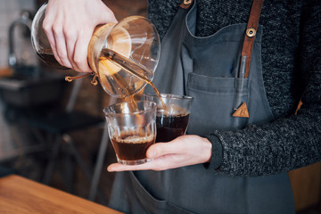 Barista Prepare Coffee Working Order Concept