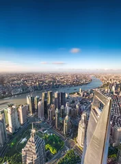 Fotobehang aerial view of shanghai china © lotusjeremy