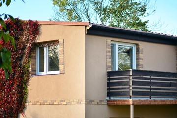 Old traditional houses in a medieval town