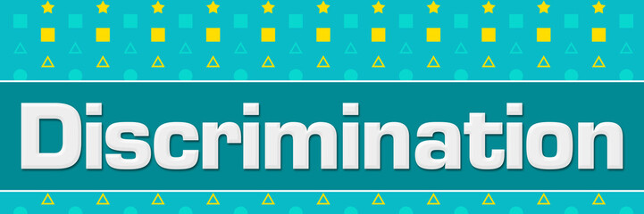 Discrimination Turquoise Yellow Basic Shapes Horizontal 