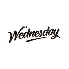 Fototapeta na wymiar Wednesday typography logo design vector