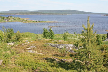 Village on the shore of the White sea