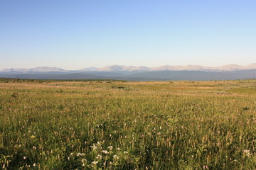 The mountain plateau with views of the ridge