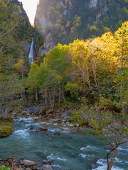 北海道 層雲峡 流星の滝