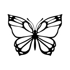  Silhouette of a butterfly vector sign.