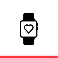 Smart watch vector icon. Modern flat style isolated on white background