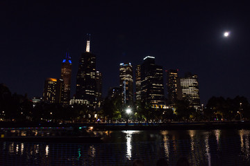 Fototapeta na wymiar Melbourne City night view