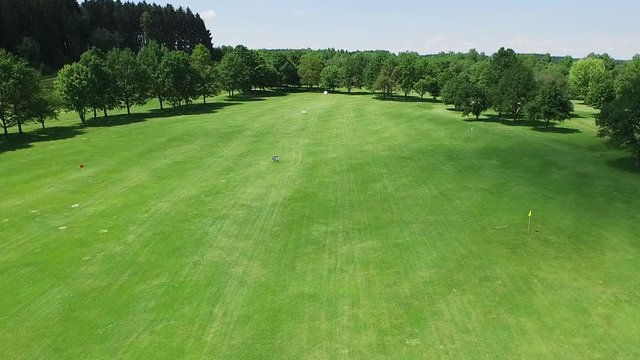 Aerial view of the golf club.