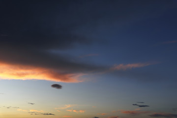 Sunset sky and clouds