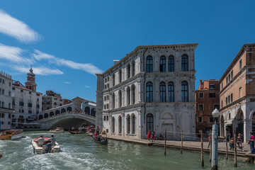 Obraz premium VENICE, ITALY - JUNE 16, 2018: View on of Canal Grande. Copy space for text.