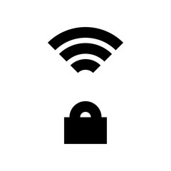 Wifi Lock Protect Protection Secure vector icon