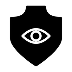 Watch Eye Shield Security Safety Protection Secure vector icon