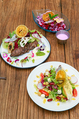 Beef tenderloin salad