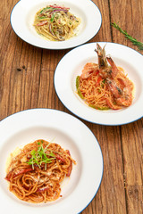 Spaghetti with Spanish seafood