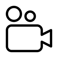 Videocamera Movie Film Cinema Gui Web vector icon