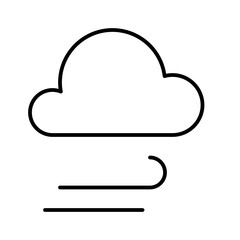 Wind Cloud Rain Weather Forecast Atmosphere Atmospheric Condition vector icon