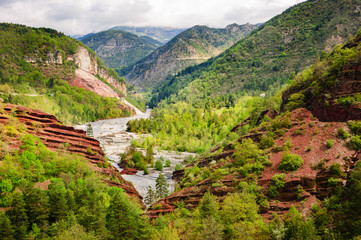 Fototapeta na wymiar Beautiful Gorges de Daluis (or 