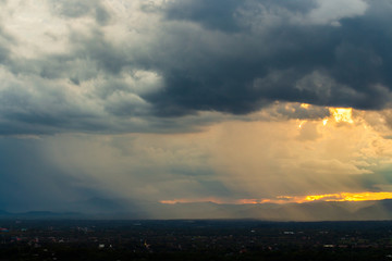 thunder storm sky Rain clouds
