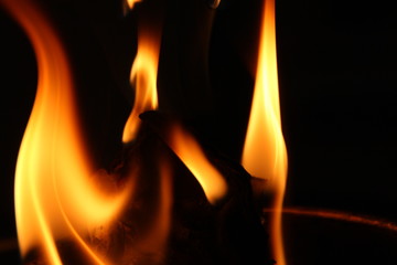 fire on black background