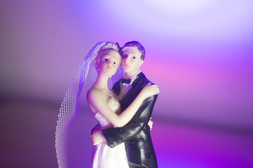 Obraz na płótnie Canvas Wedding couple marriage dolls