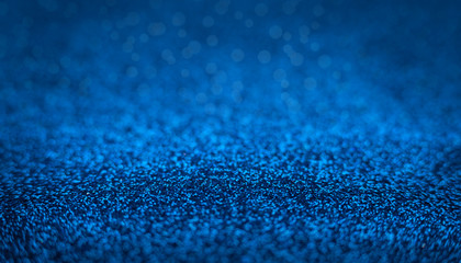 Obraz premium Sparkling christmas background, blue gold, copy space