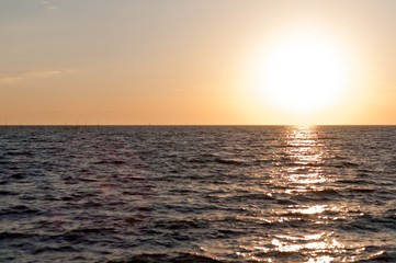 sunset on the sea